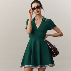 Anthropologie Swing Sweater Dress Green